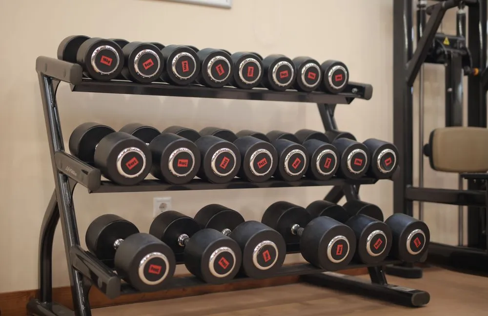 Súlyzókészlet exkluzív fitneszterem Magyarországon